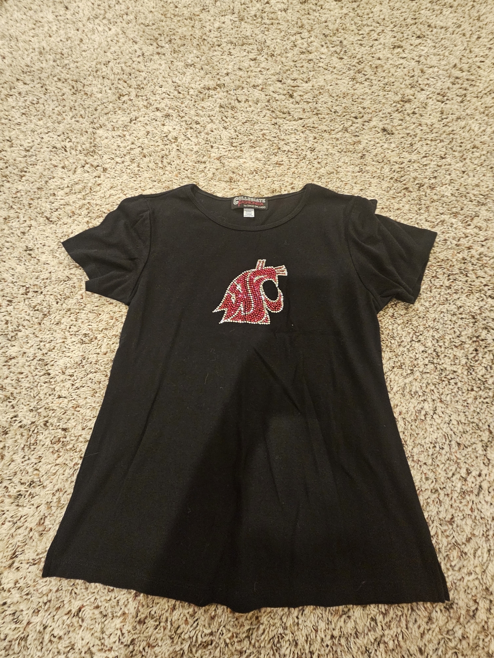 WSU Cougars Black Short Sleeve Tee